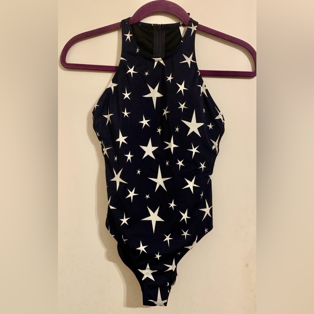 JCrew Star Print Halter Neck Swimsuit Size 10